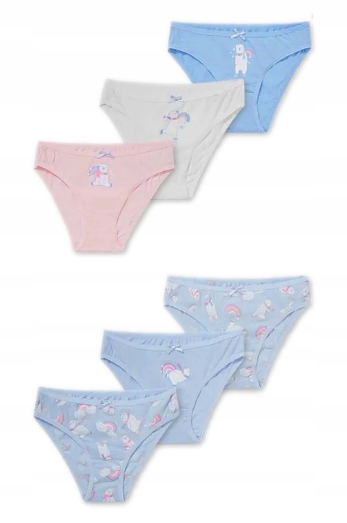 

C&a Majtki Figi Dziewczęce 6 Pack 98/104