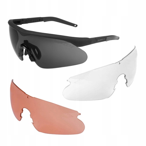 Swiss Eye Raptor Pro – Okulary Strzeleckie z 3 Wymiennymi Wizjerami