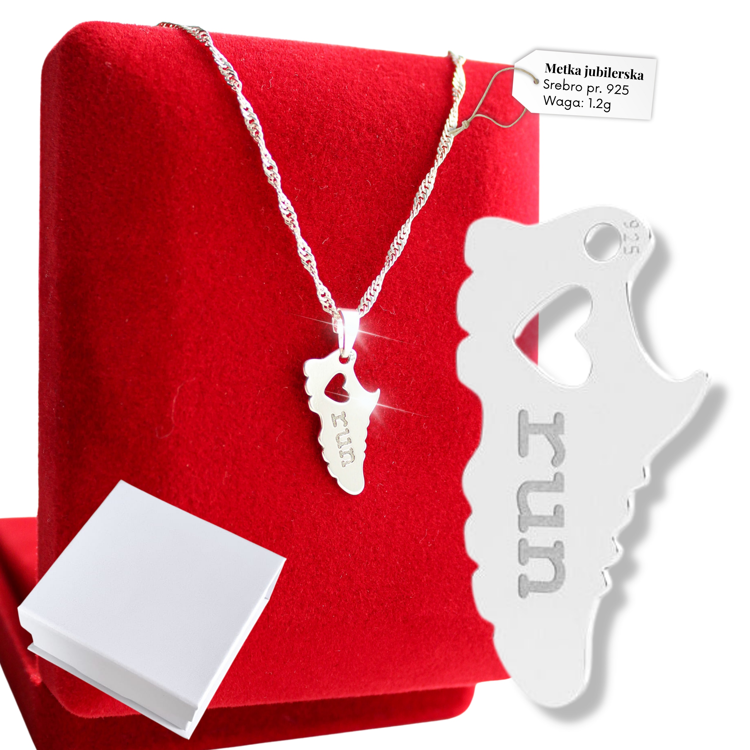 Stříbrný Náhrdelník 925 Bota Pro Běžce Love Run