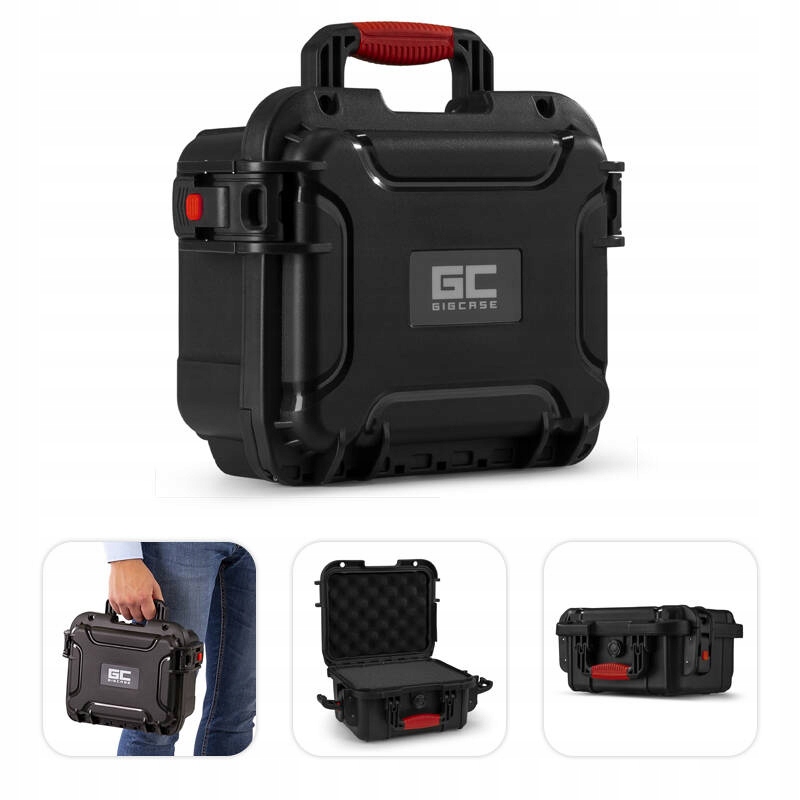 Walizka transportowa solidna wodoodporna wypełniona gąbką/ obiektywy Foto