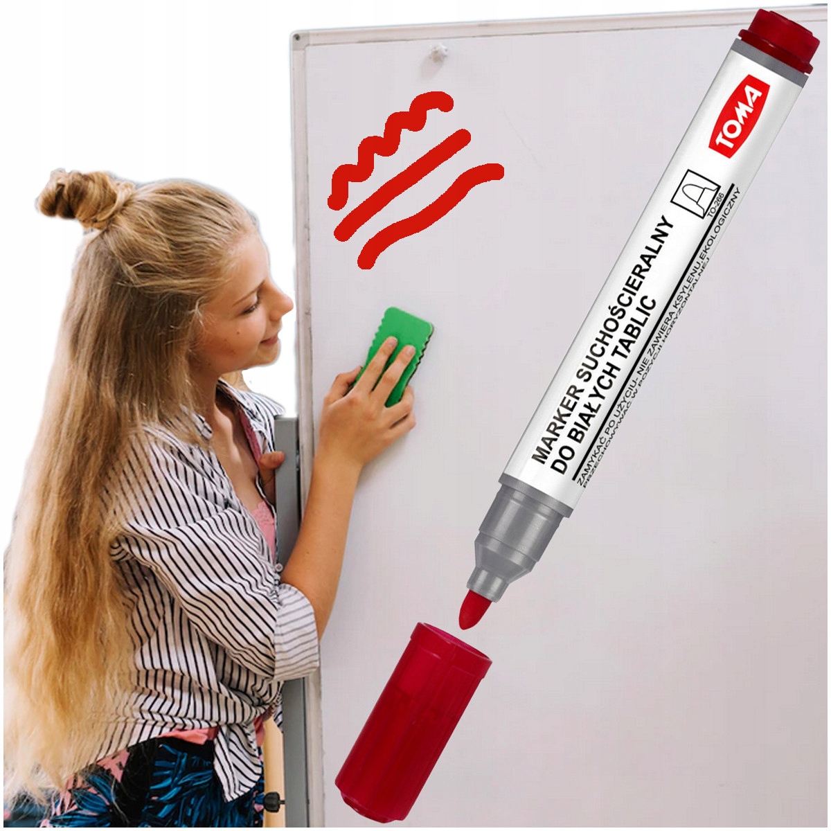 

Toma Marker Zmazywalny do Tablic Kolor Czerwony