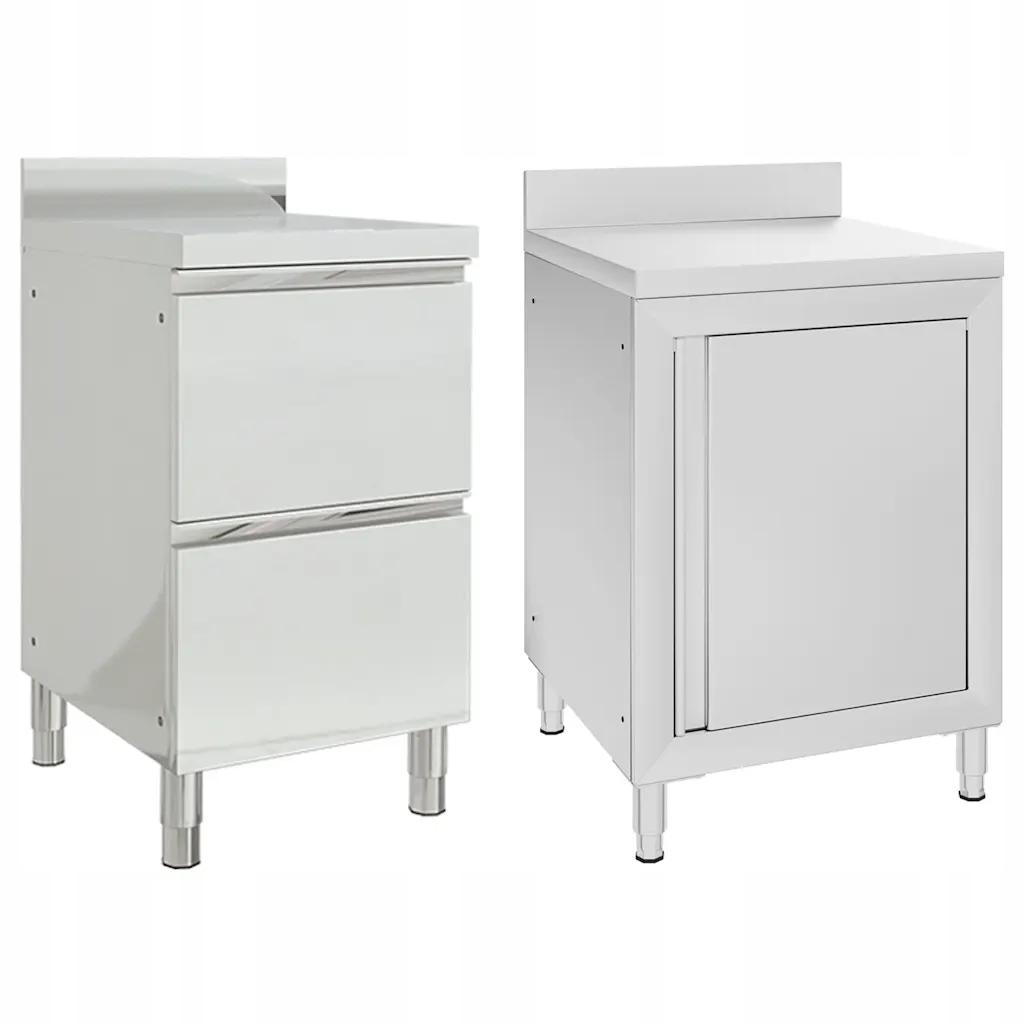 Gastro skříňka z nerezové oceli 50x60x95-96 cm Stříbrná