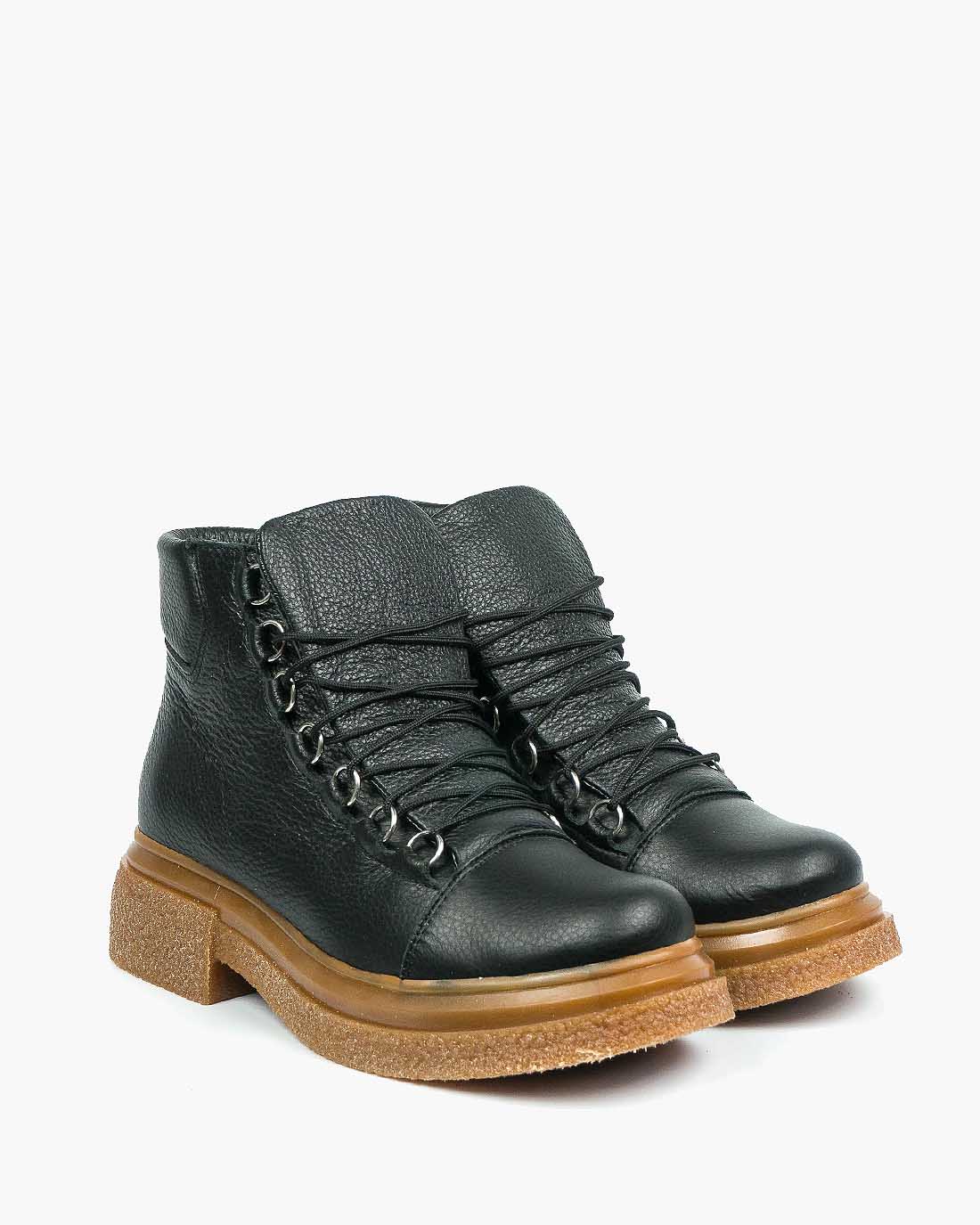 Czarne botki damskie skórzane Oleksy R40 Marka Oleksy