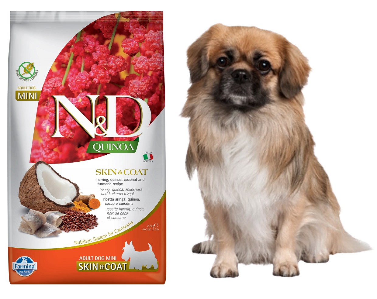 Nd Quinoa Skin Coat Herring 2,5kg Dog Mini Adult