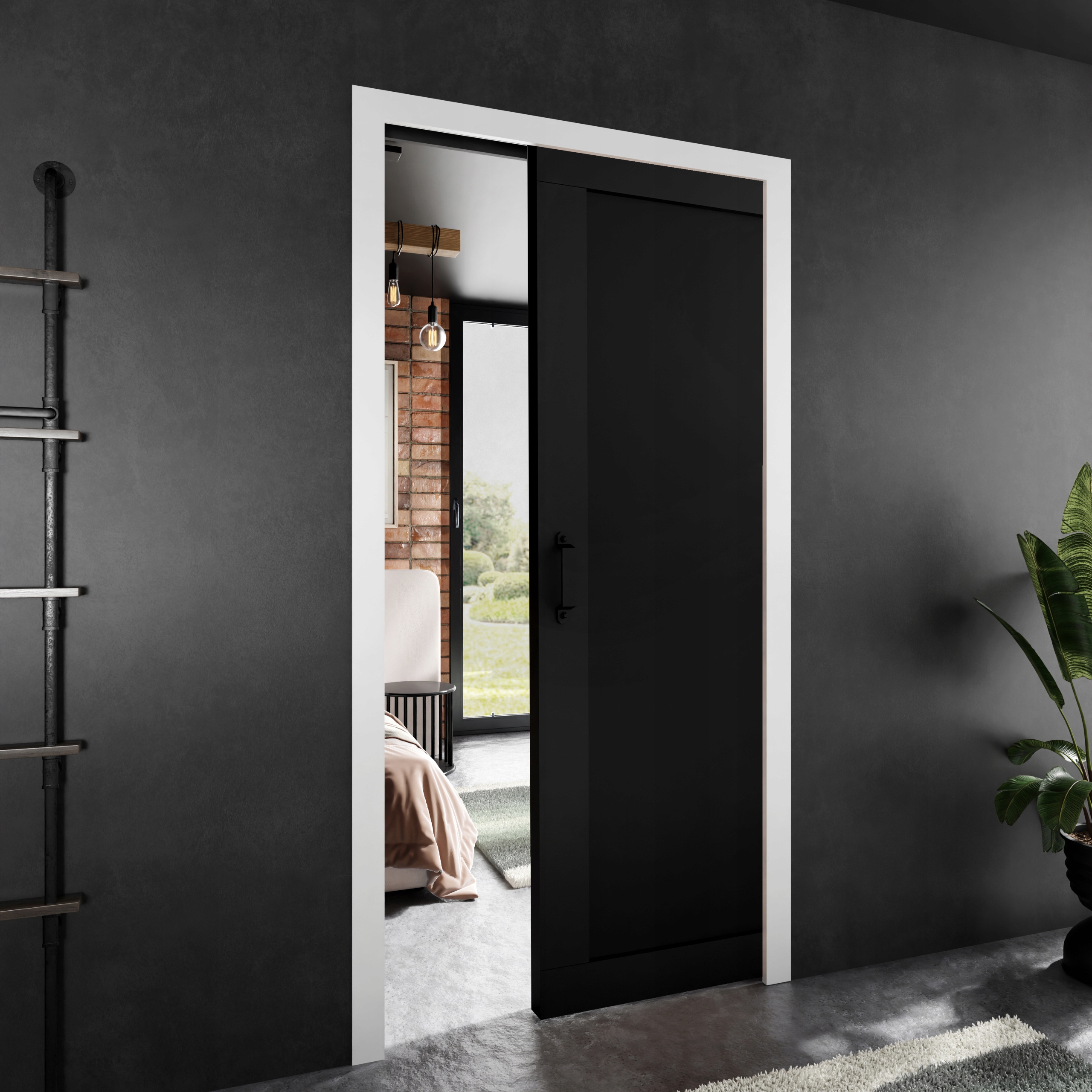 Posuvné dveře Stark Paladio 1 černá 90 kazeta dveří