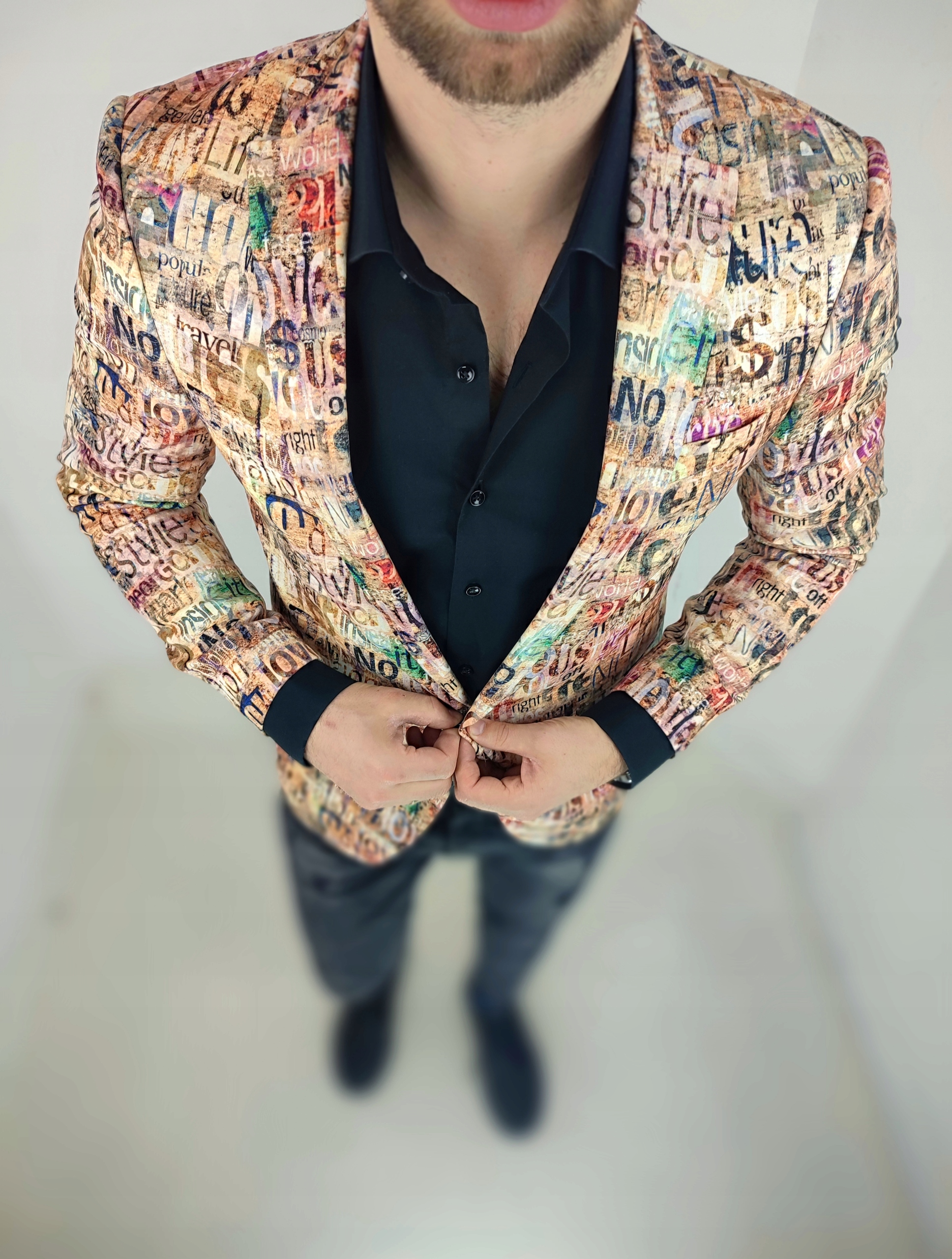 GIOVANNI PERA Marynarka męska D809 napisy 62 3XL Marka Giovanni Pera