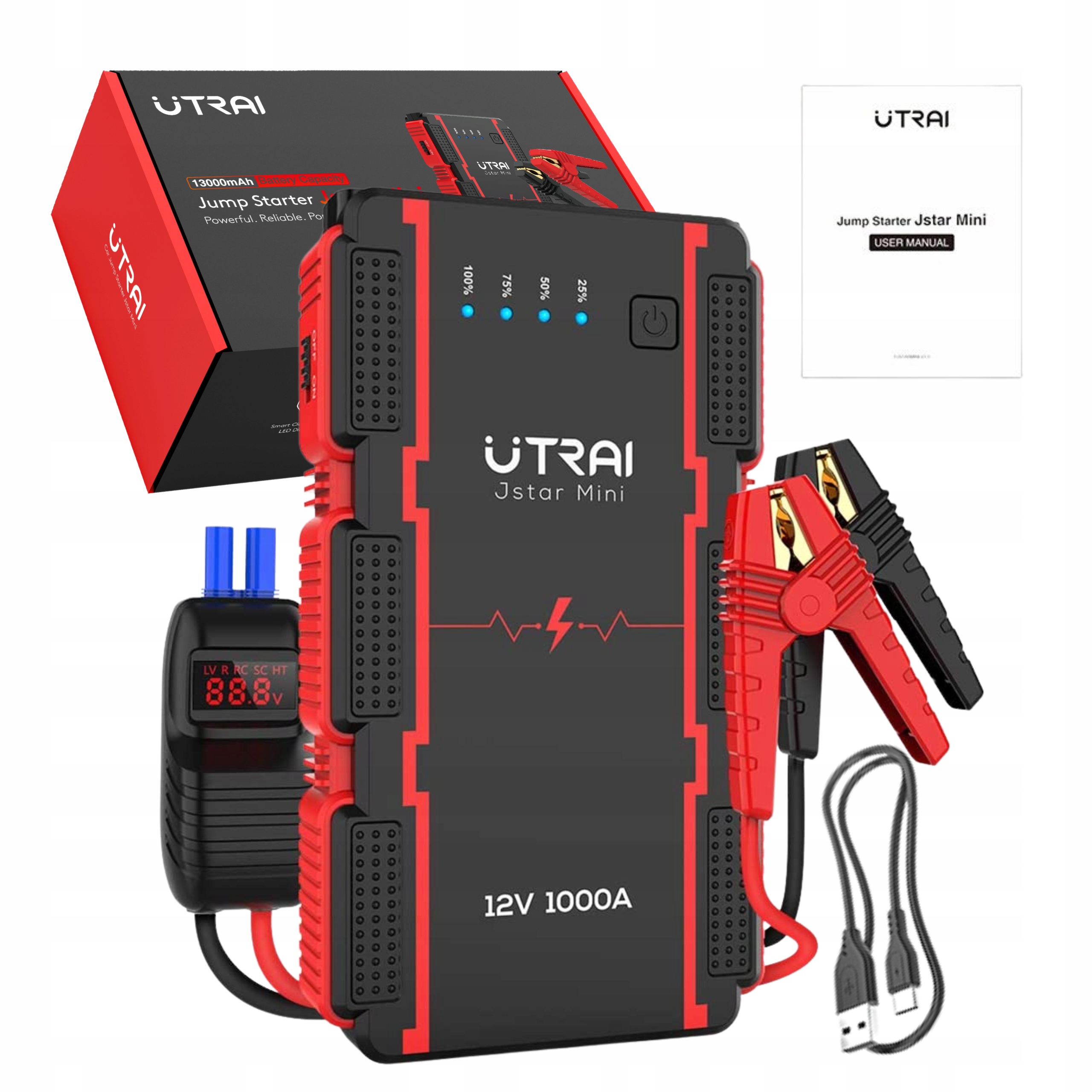 BOOSTER STARTER запуск мощный 1000A 13000 мАч