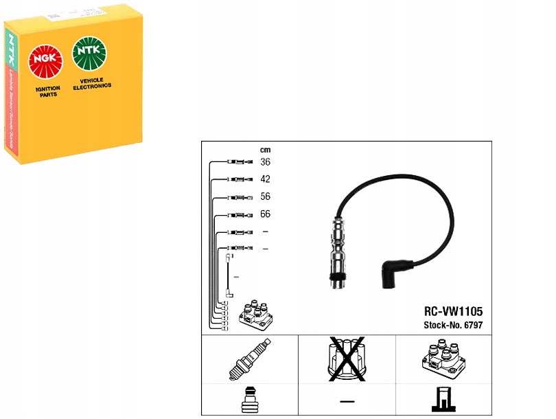 Zapalovací Kabely Ngk 300891572 ZEF1572 9A157200
