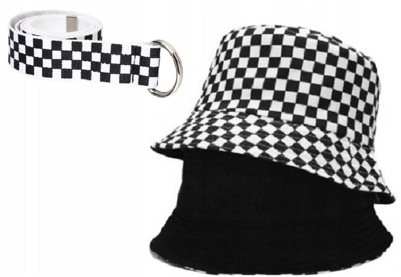 

Zestaw Kapelusz Bucket Hat+ Pasek Szachownica