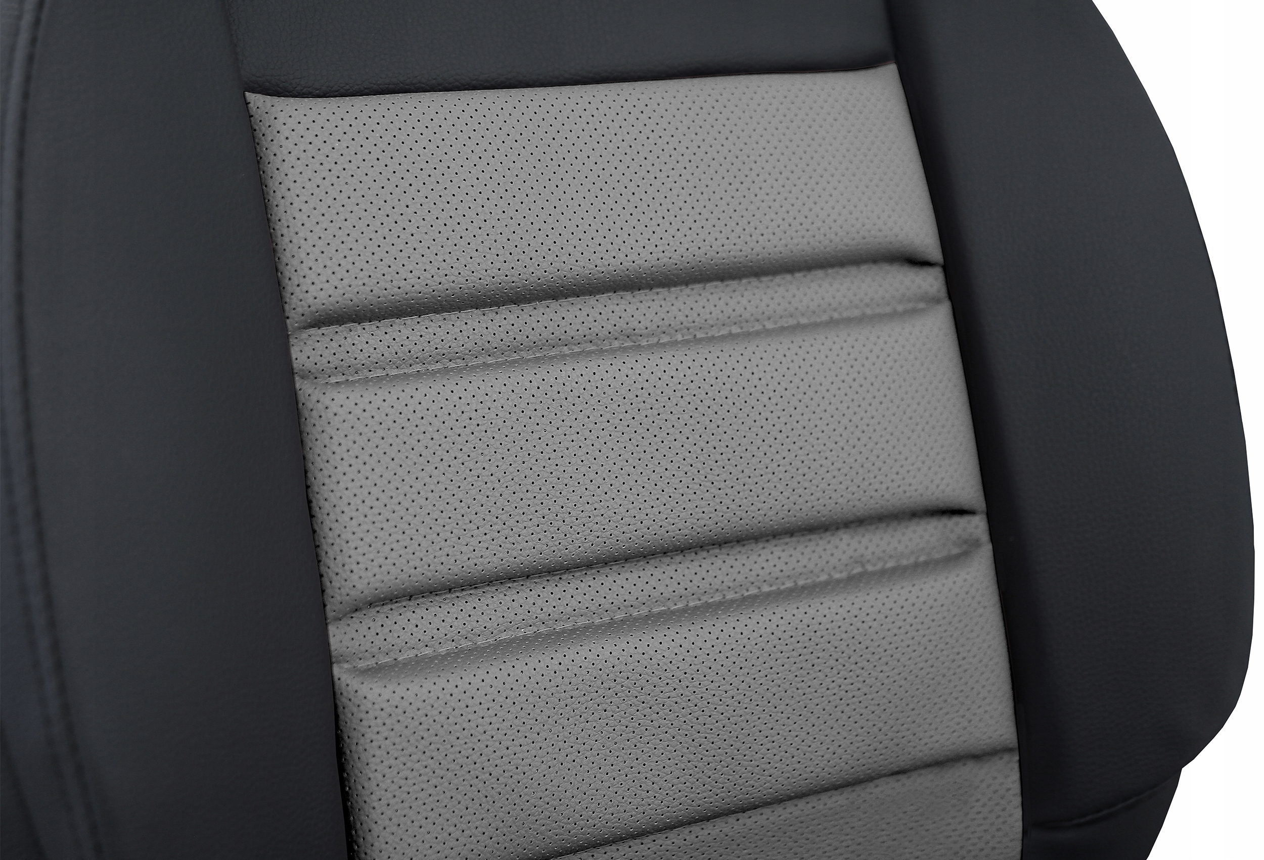 SKÓRZANA MATA POKROWCE NA FOTELE SAMOCHODOWE SKÓRA Cechy dodatkowe szwy/otwory na poduszki powietrzne