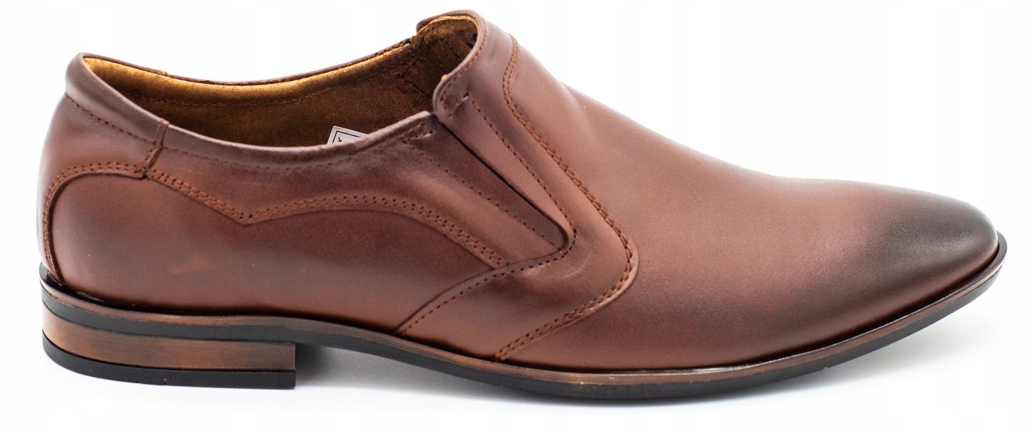 

Buty Wizytowe Męskie Skóra Polskie 284 Brąz 42