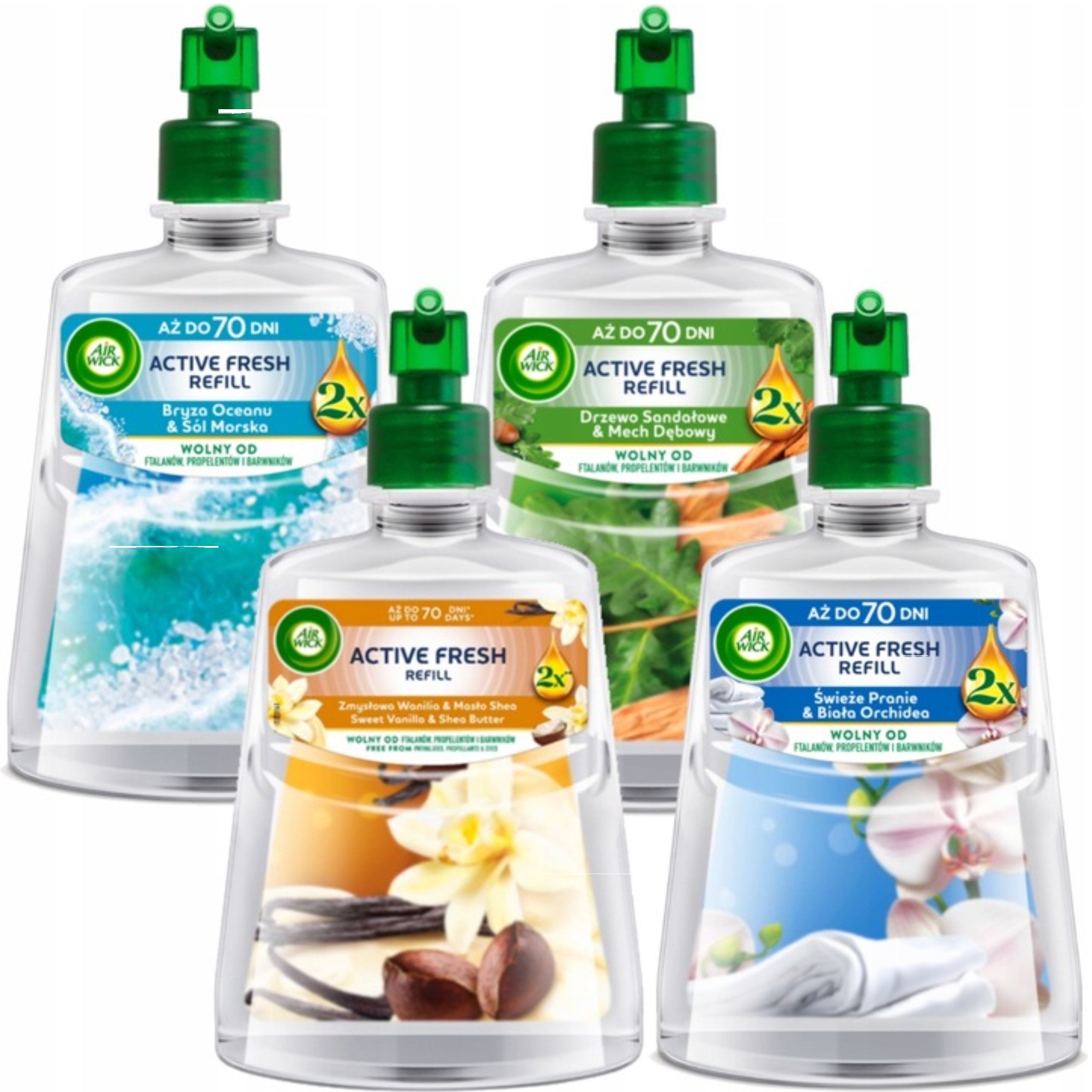 Air Wick Active Fresh MIX Sada Náplní Do Osvěžovače Vzduchu 4 X 228 ML