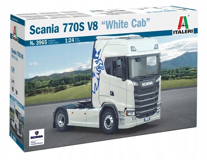 1:24 Scania S770 V8 White Cab