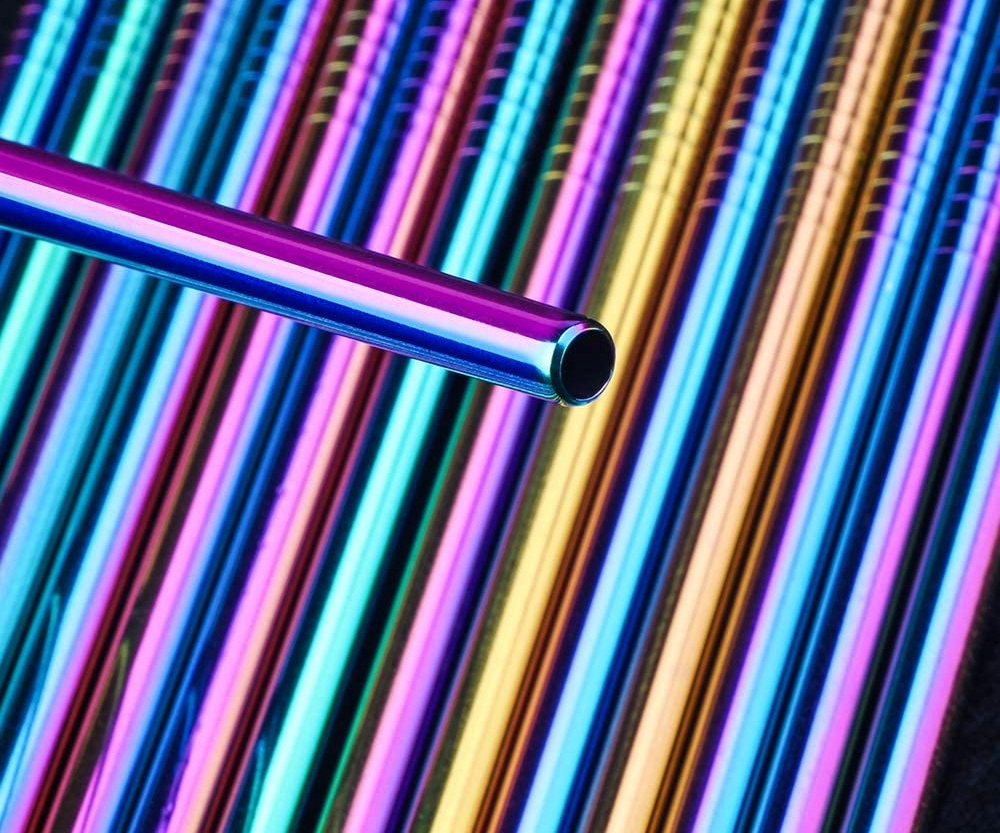 8 SŁOMEK EKO KOLOROWE RURKI METALOWE + 2 SZCZOTKI Kod producenta AG371B