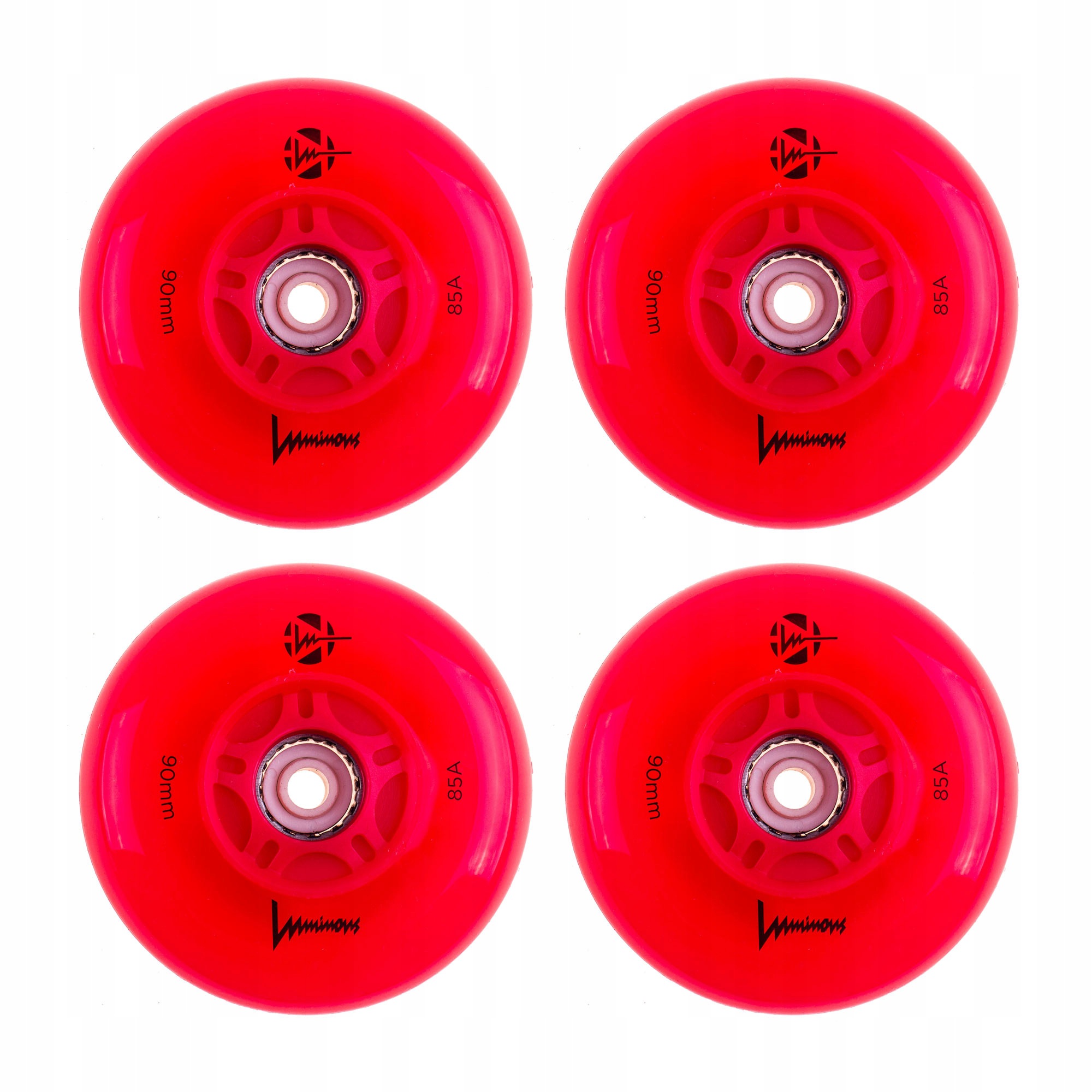 Kolečka pro kolečkové brusle svítící Luminous Led 90 mm/85A 4 kusy