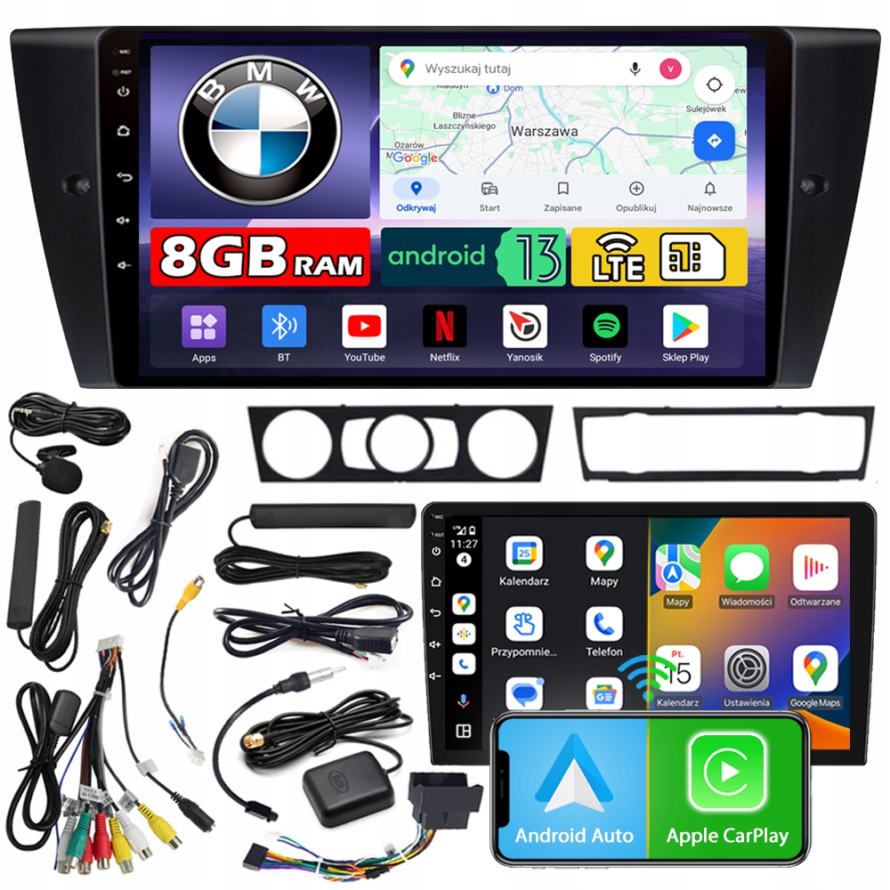 Autorádio Ncs ZQ9 Bmw E90 E91 E92 2005-2012 Android 8GB Lte