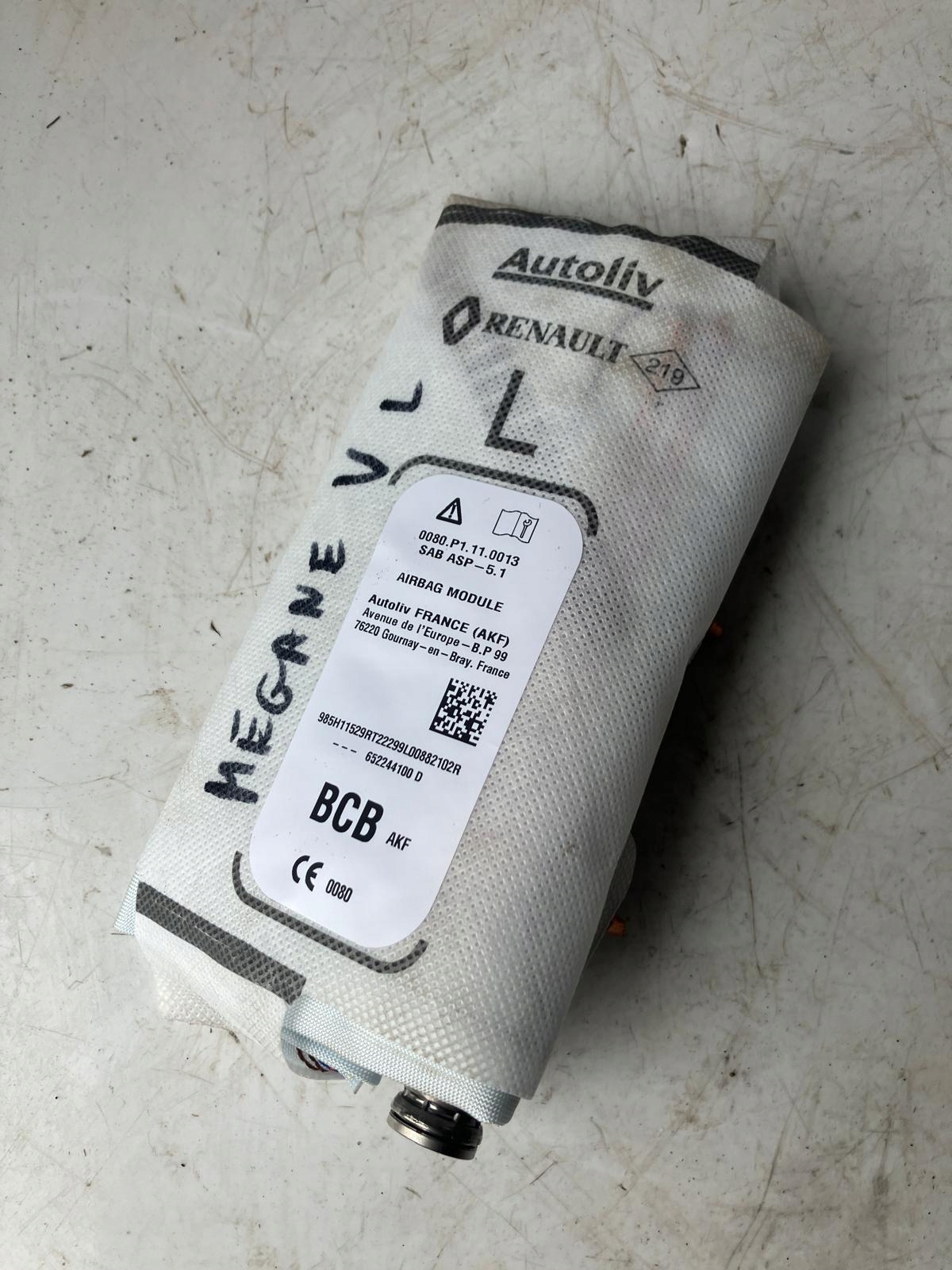 seat airbag left RENAULT MEGANE V E-TECH 985H11529R