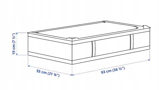 POJEMNIK NA POŚCIEL UBRANIA POD ŁÓŻKO DO SZAFY Głębokość mebla 55 cm