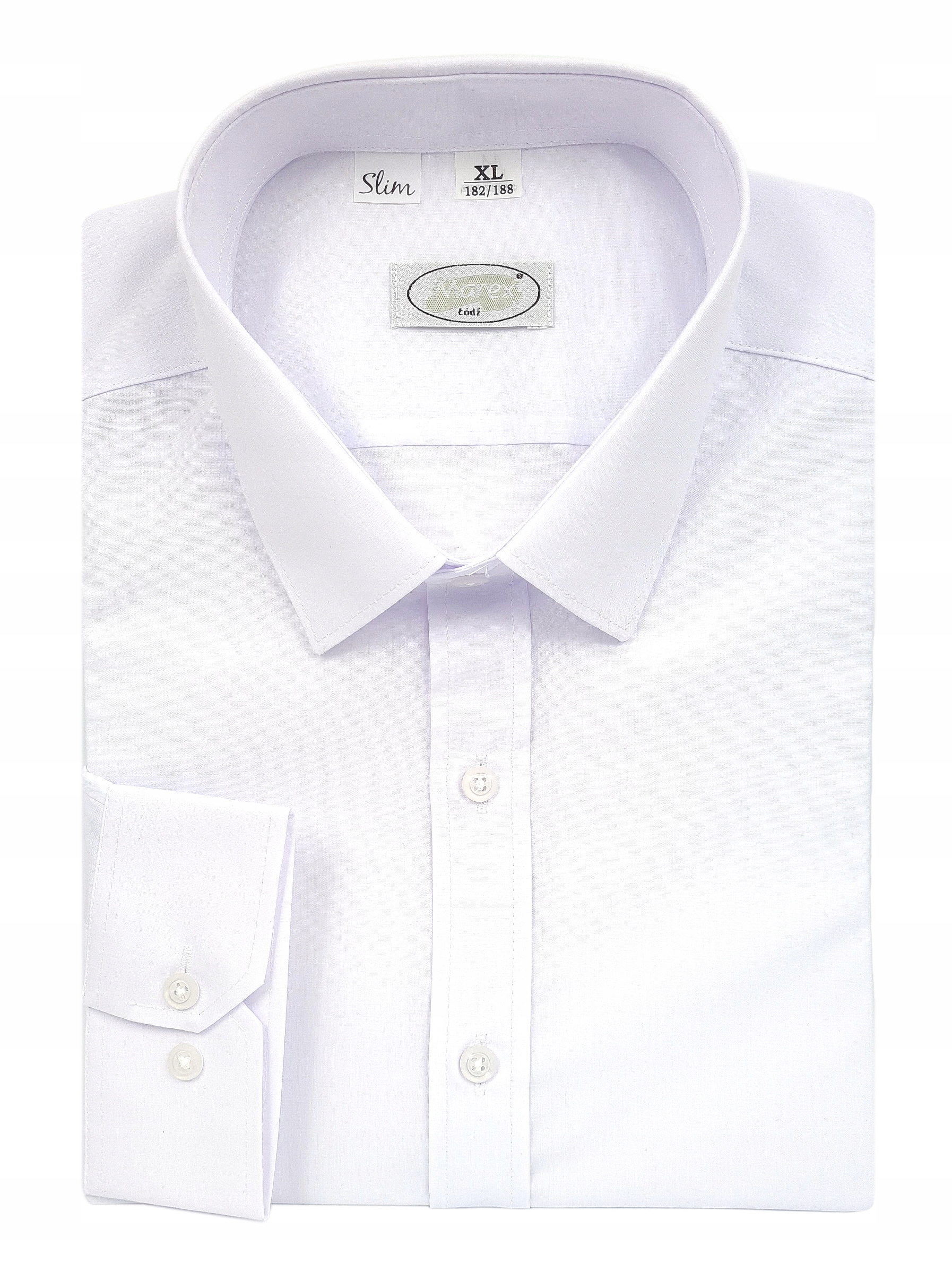 

Biała Koszula Wizytowa XL 43-44/176-182 Slim