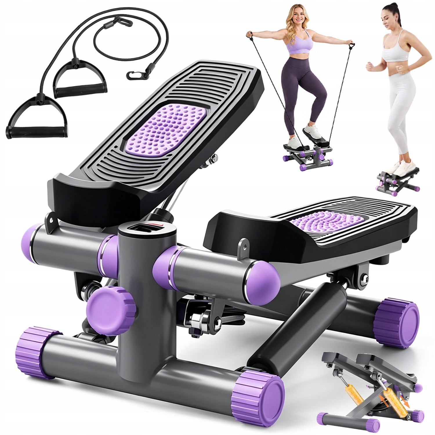 Stepper Steper Pro Cvičení S Expandérovými Lanky Počítadlo LCD displej