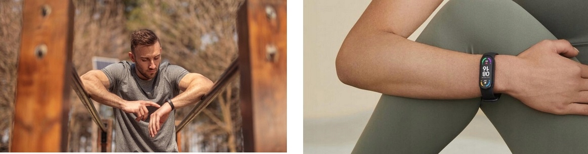 Xiaomi Mi Band 7 SpO2+2x folia LCD + 3 opaski z PL Komunikacja Bluetooth