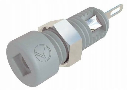 

Gniazdo izolowane 2 mm M5, lutowane, 6A, szare