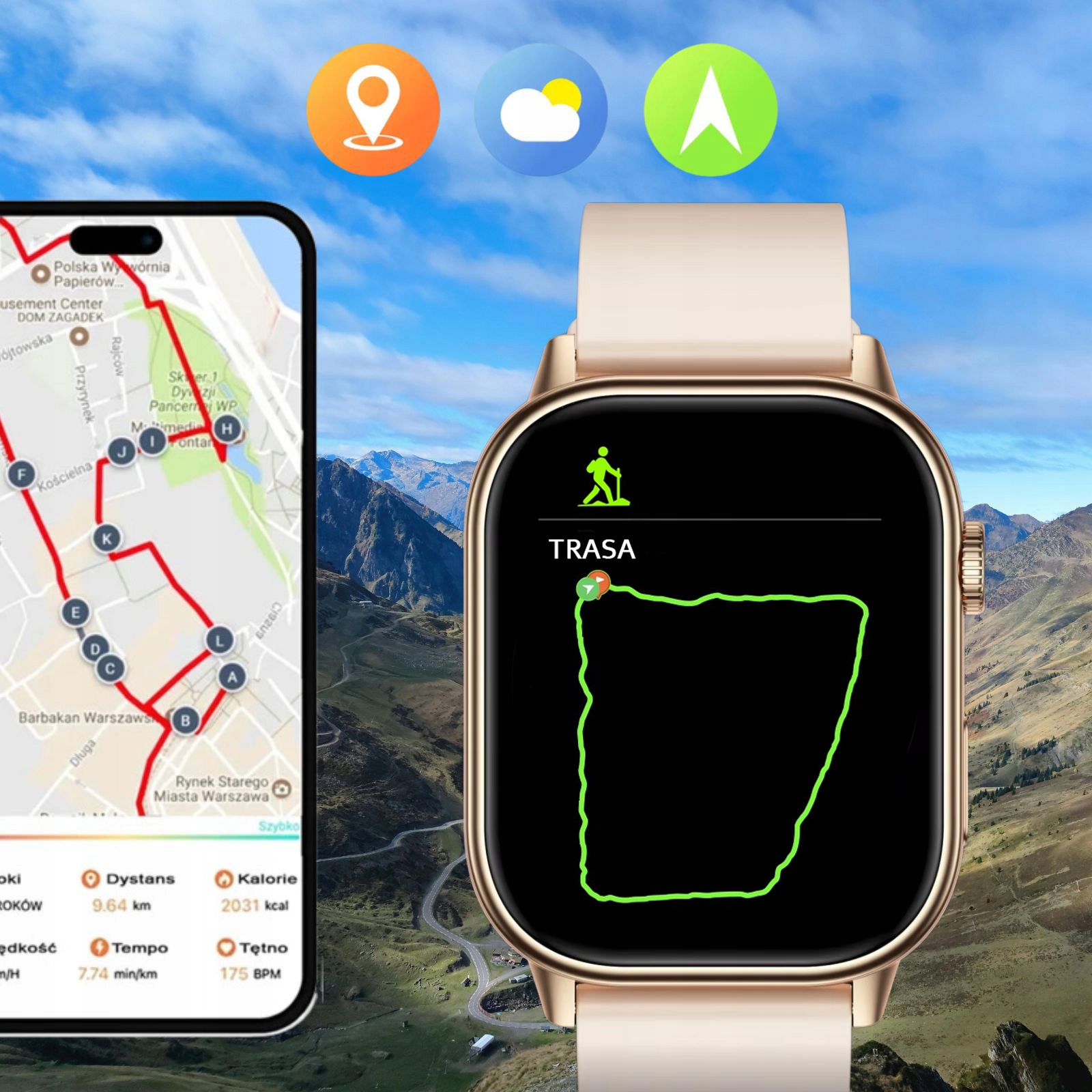 Zegarek damski SMARTWATCH RUBICON z GPS KOMPASEM ROZMOWY BATERIA 420 Marka Rubicon