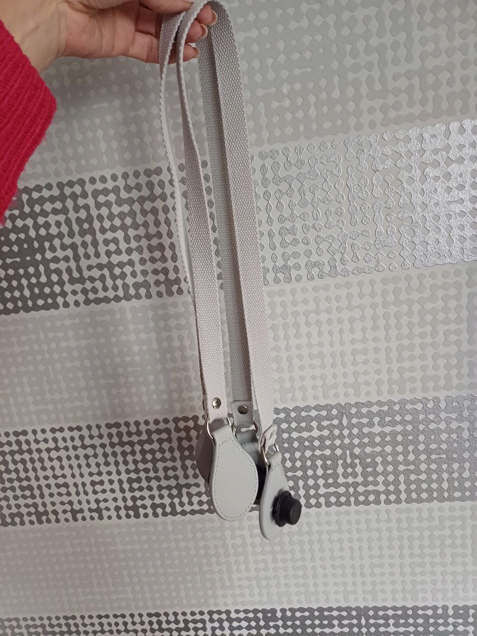 Uchwyty 85cm delongie materiałowe szare grigio chiaro do obag o bag bagobag Marka Bagobag