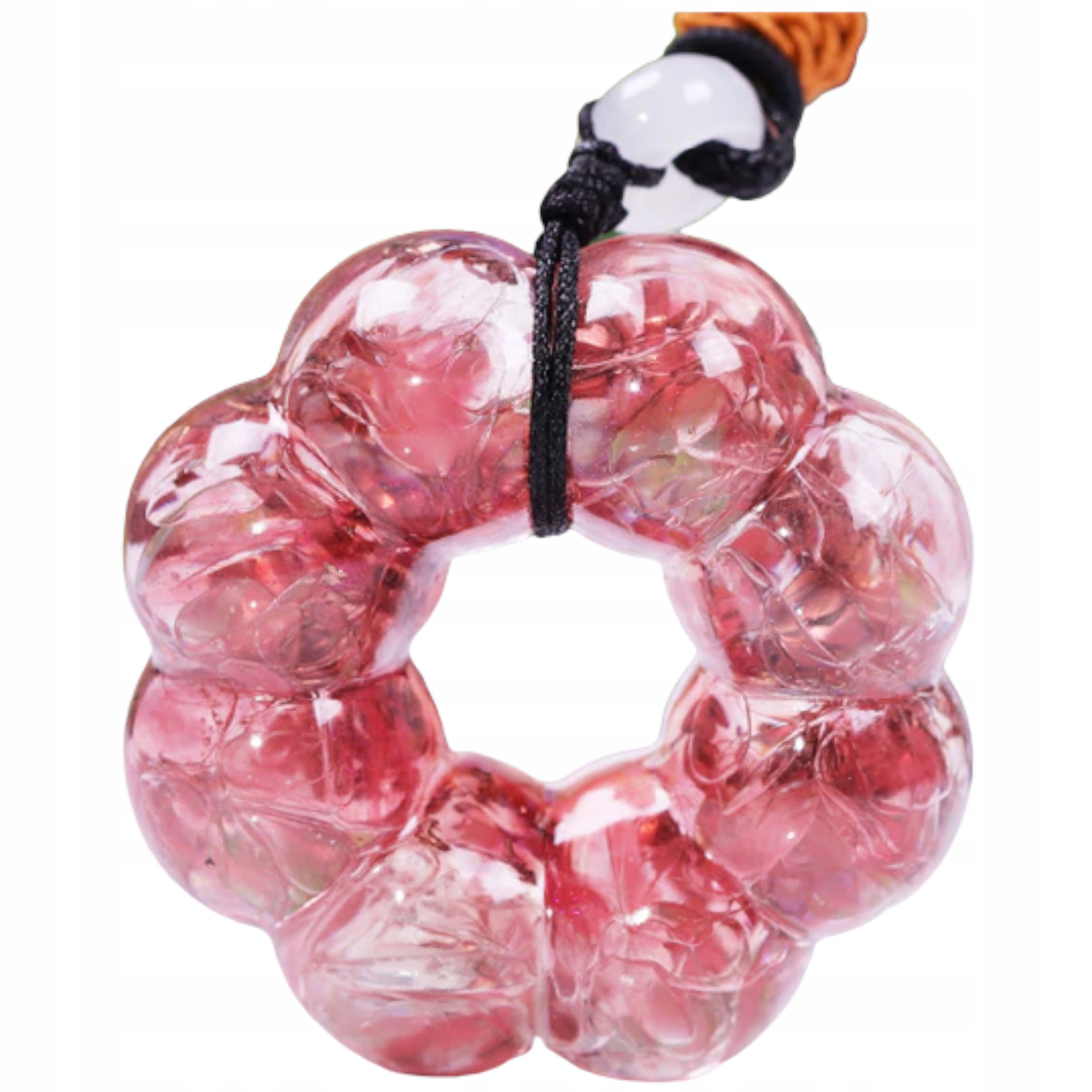 Náhrdelník Orgonit Z Pryskyřice Růžový Křemen Měď Donut Amulet Talisman Láska