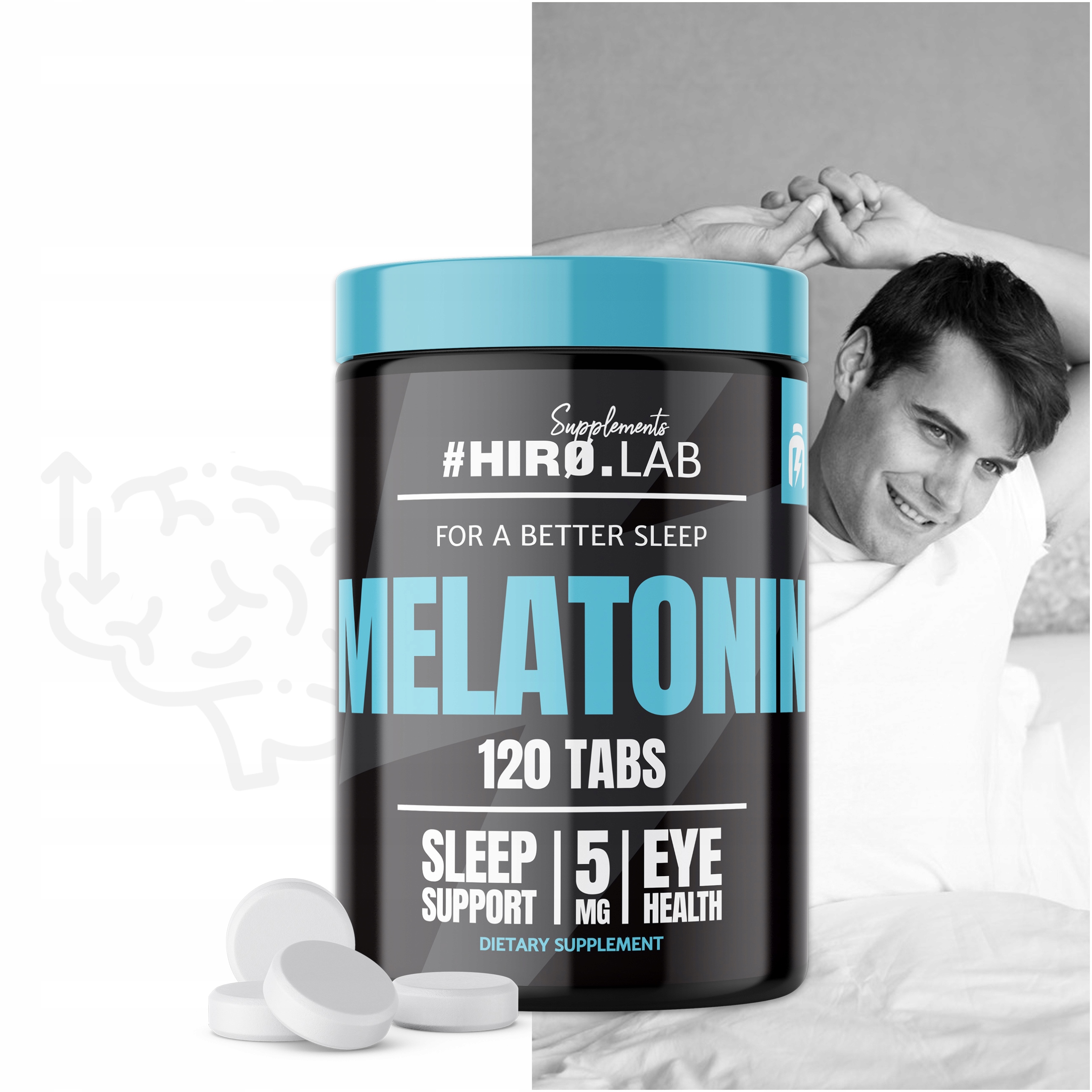 Hiro.Lab Melatonin 5mg 120t MELATONINA ZDROWY SEN Postać tabletki