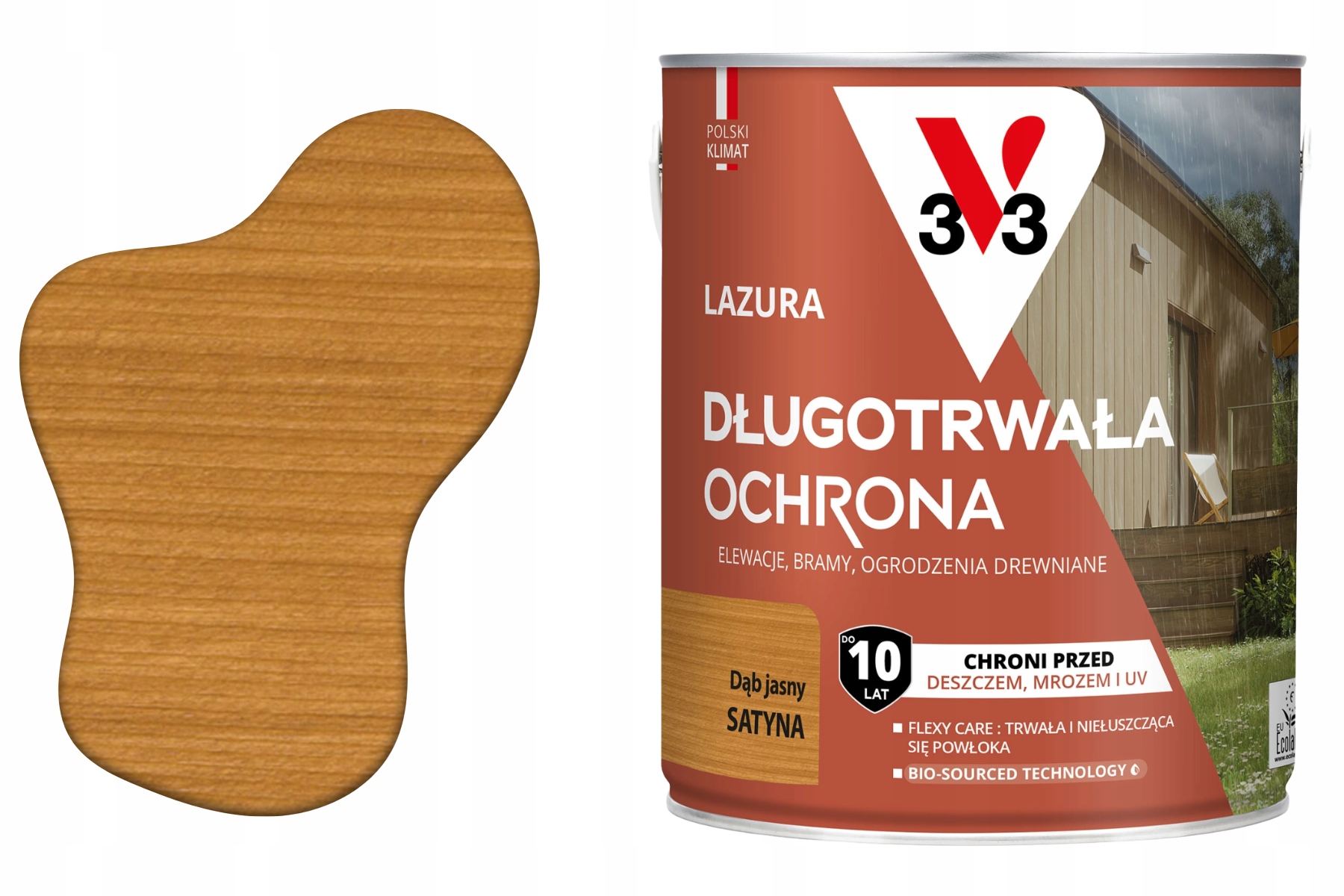 Lazúra 10 rokov ochrany dub svetlý satén 2.5 l V33