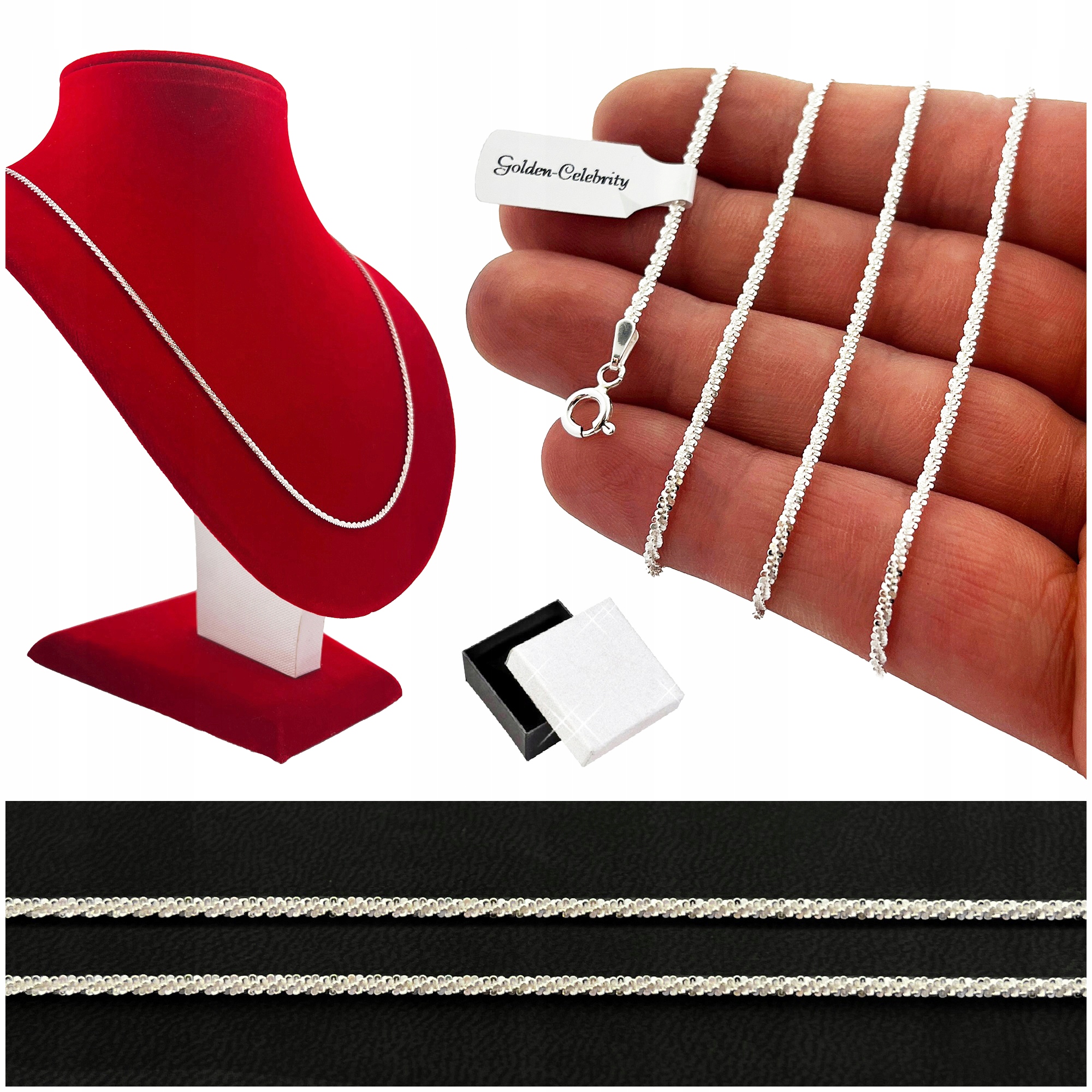 Krásný Stříbrný Řetízek 925, Lesklý, Solidní Dárek Pro Manželku, Maminku