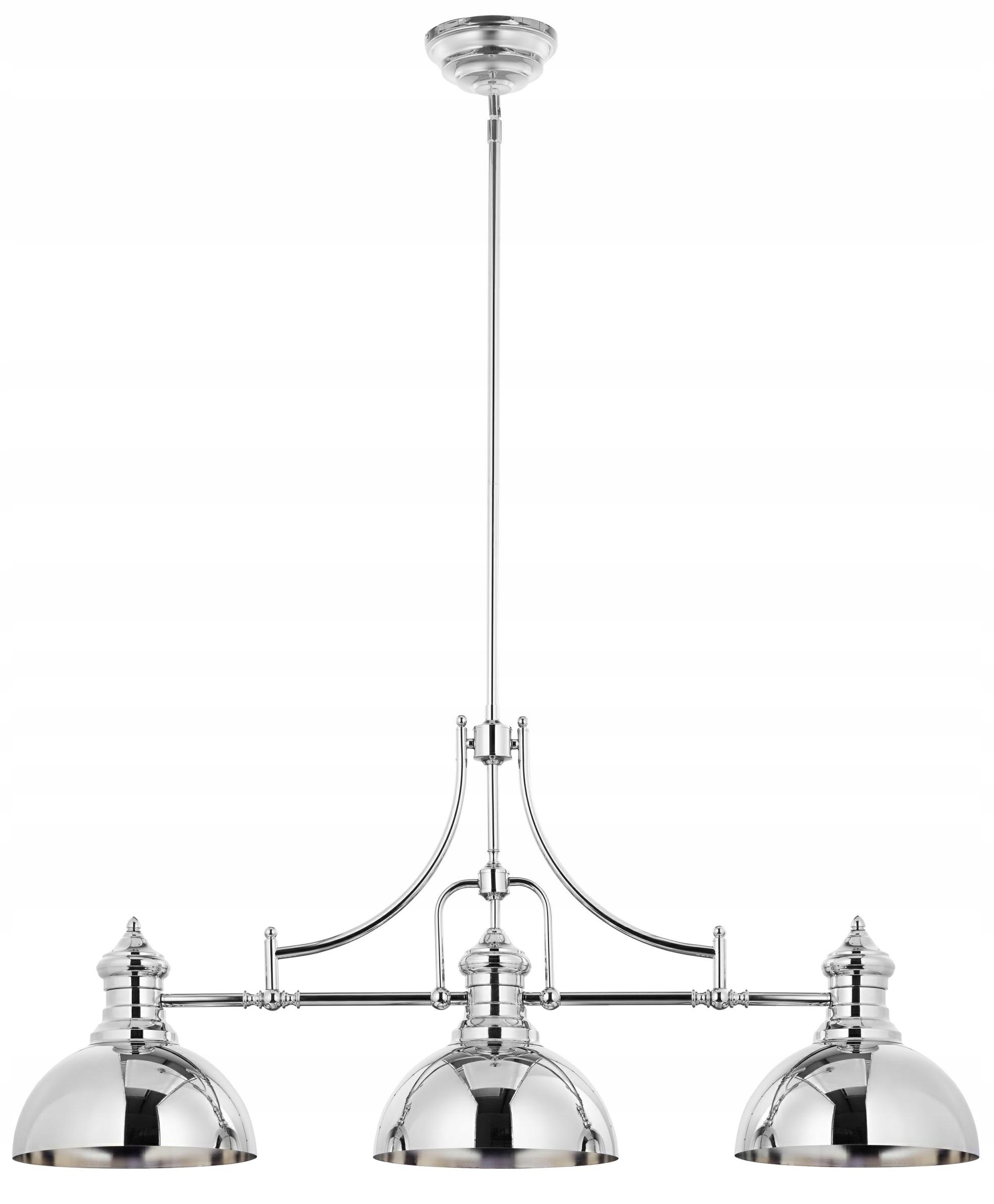 Závěsná lampa Platino Stříbrná 3xE27 Stropní Svítidlo do obývacího pokoje
