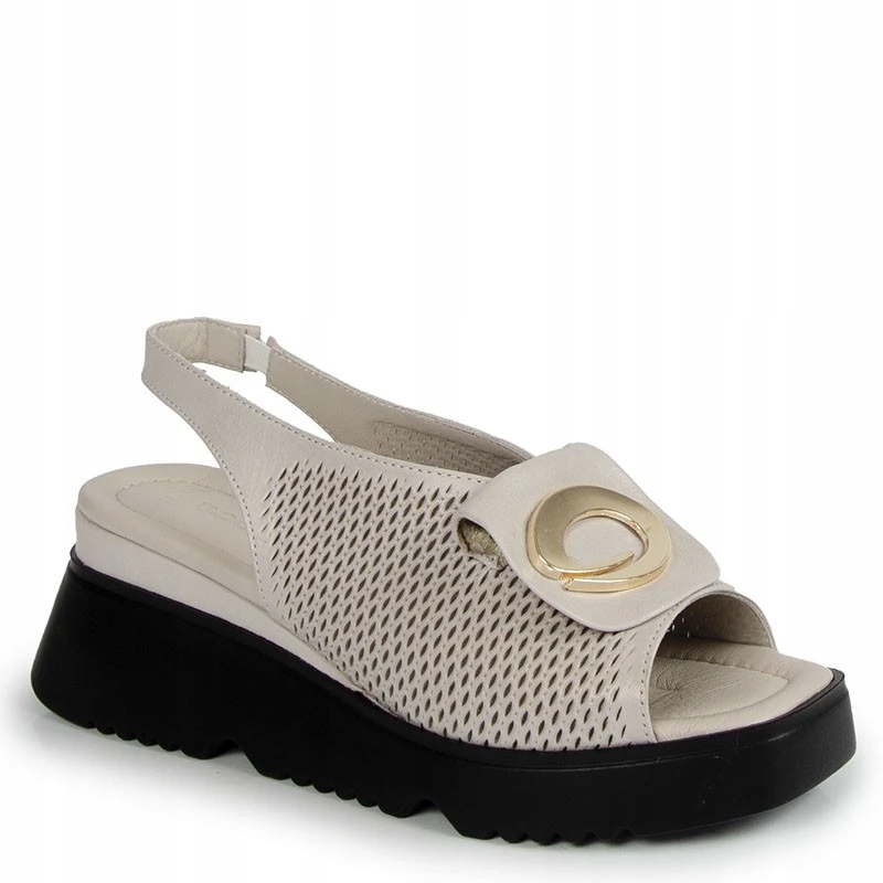 Boccato 029.5601 Béžové Kožené Sandály S Ozdobou 38