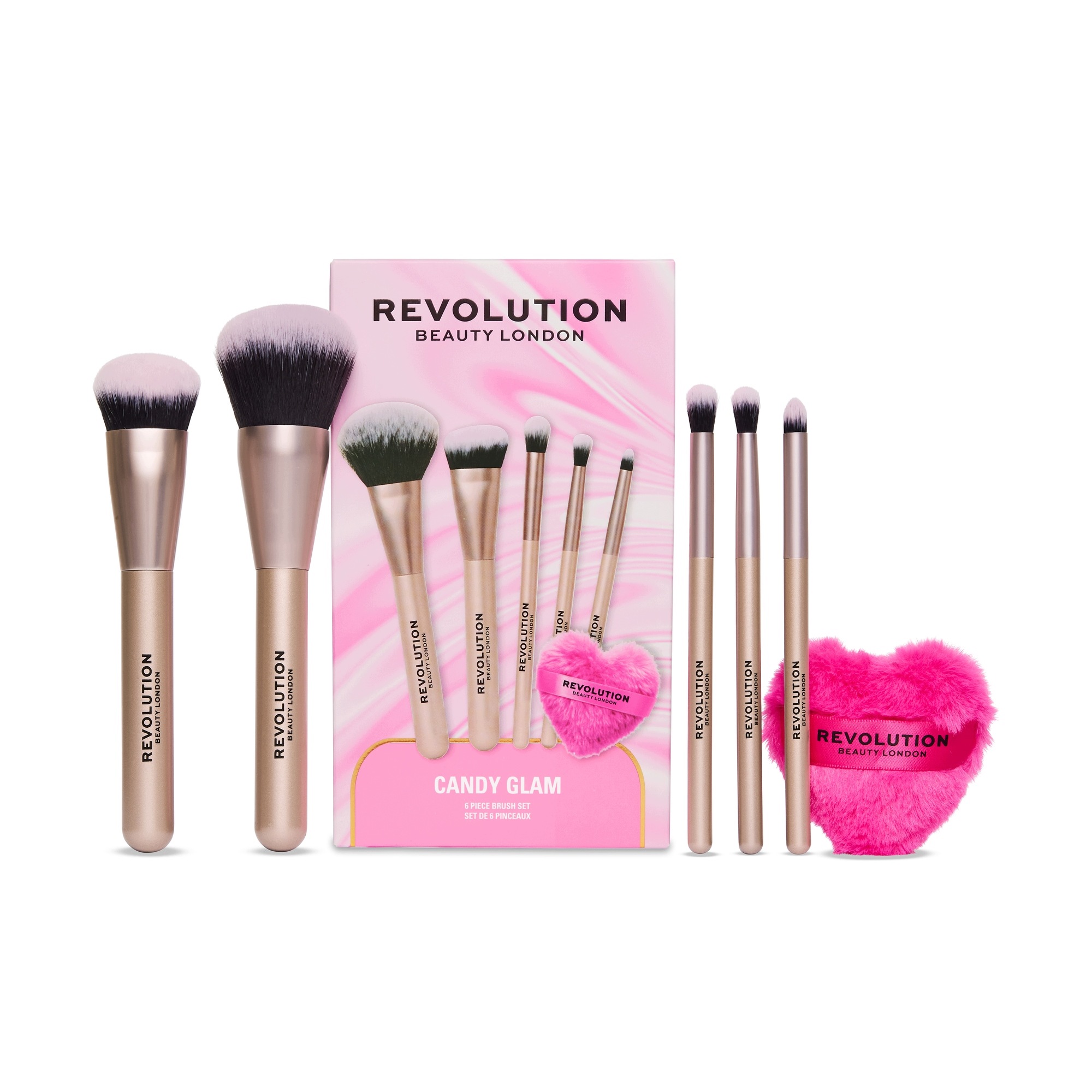 Revolution sada vánočních kosmetické štětce plechovek Candy Glam Brush Set