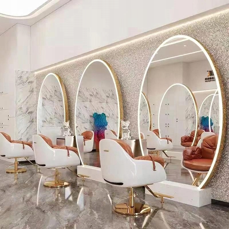 Kadeřnická konzola barberská zrcadlo kadeřnická 200x120 Led Std