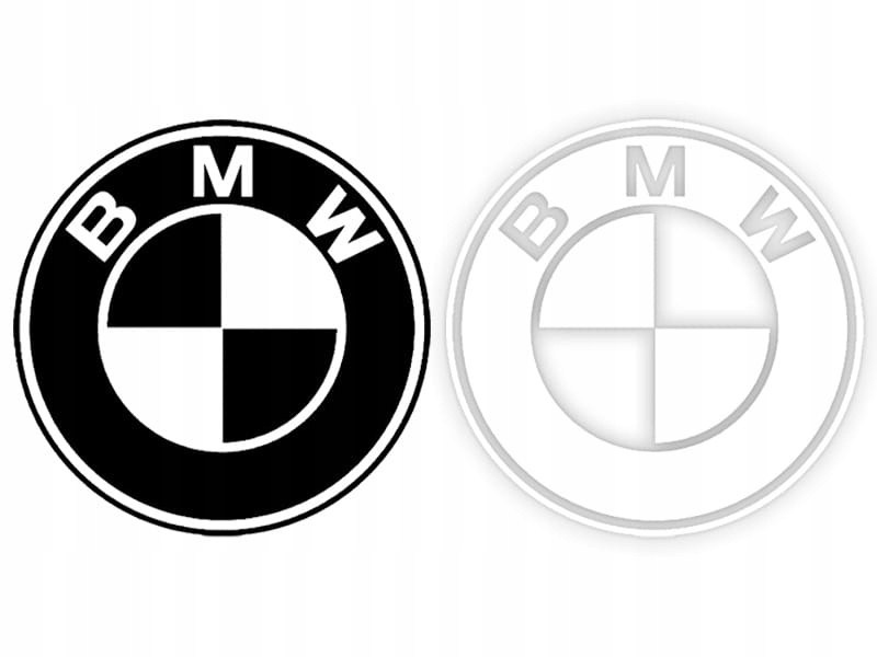 BMW logo - Naklejka na samochód na auto KOLOR
