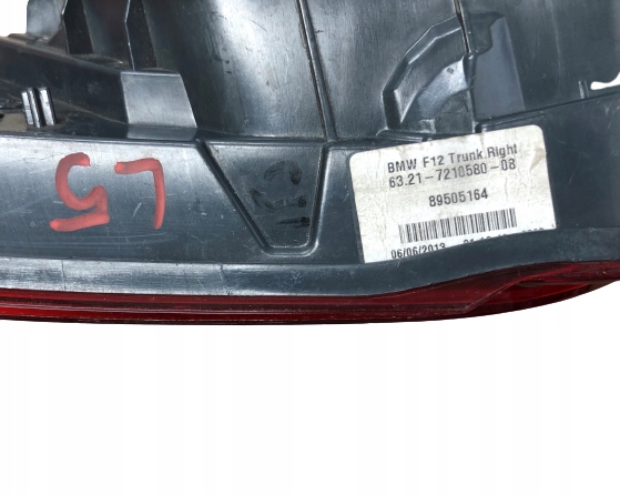 BMW 6 F12 2011-2018 light rear part right trunk door L5