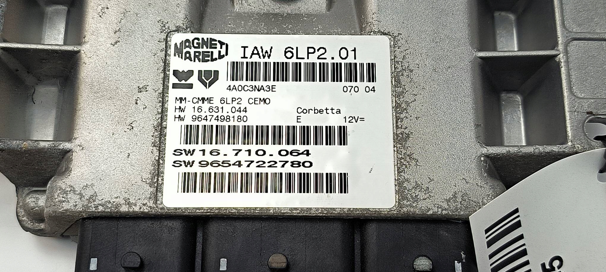 computer Motore ECU 9654722780 1.4 PEUGEOT 307