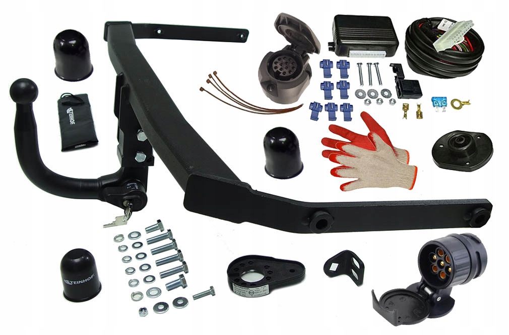 WYPINANY HAK z MODUŁEM13PIN FORD FIESTA MK8 2017-25 VIII+ADAPTER HOLOWNICZY