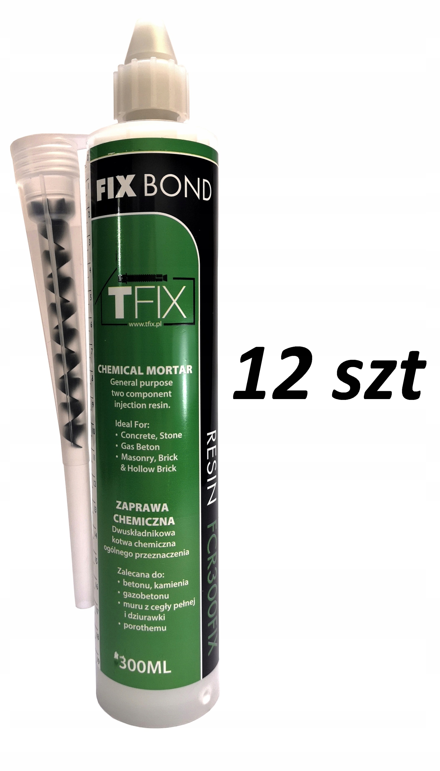 

Kotwa chemiczna Fcr 300 Fix klej żywica 12 szt