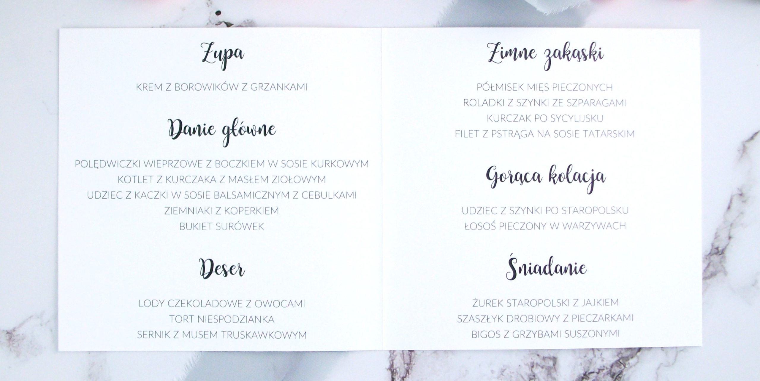 blossom serce geometryczne | MENU KARTA DAŃ DRINKÓW WESELE ROCZNICA Szerokość produktu 14 cm