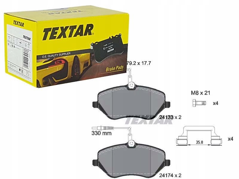 

Textar Klocki Hamulcowe Przód 2413301