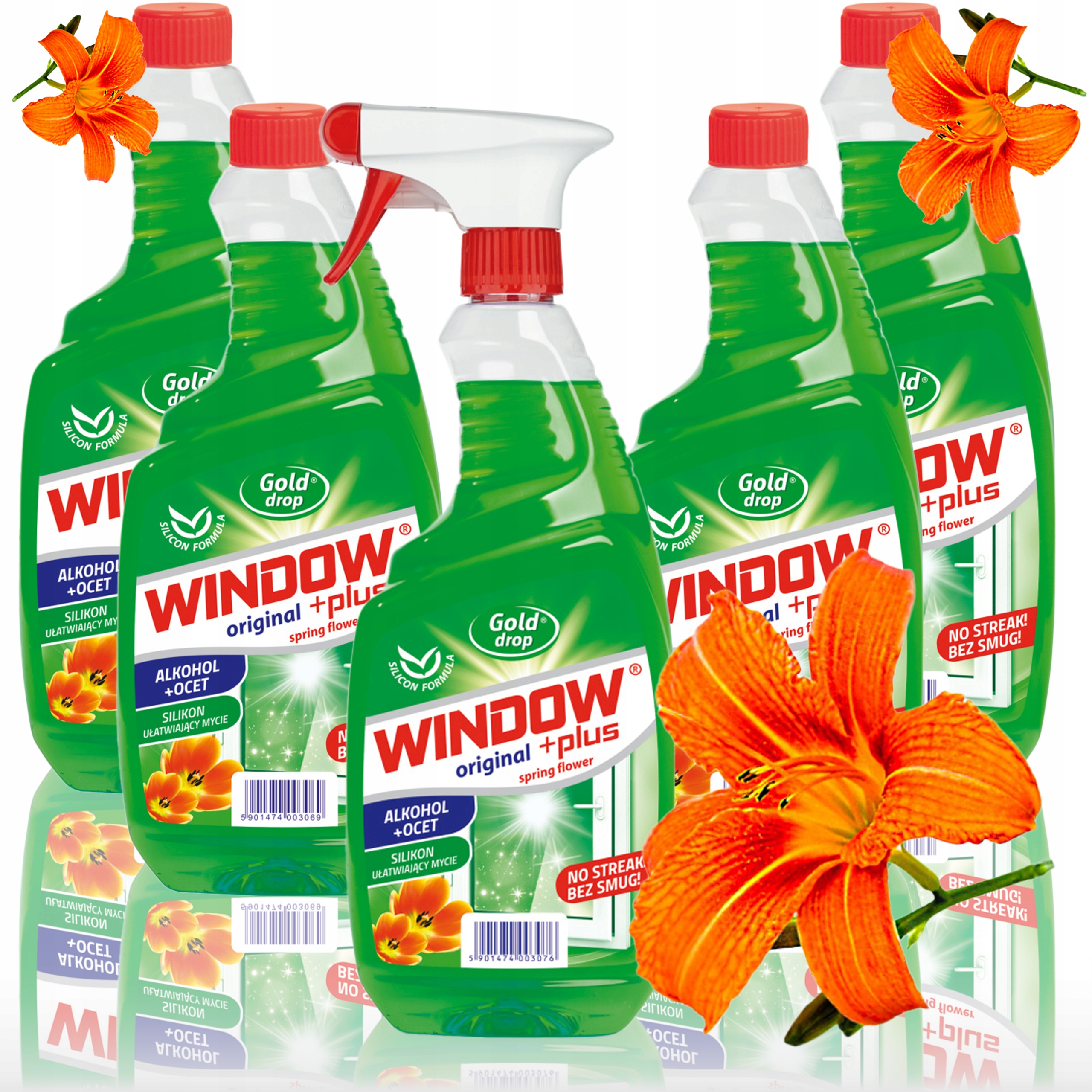 

Płyn Mycia do Okien i Szyb 5x 750ml z Alkoholem