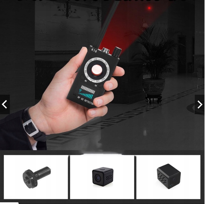 BEZPRZEWODOWE WYKRYWACZ PODSŁUCHÓW DETEKTOR SYGNAŁU DETEKTOR GPS Waga 150 g