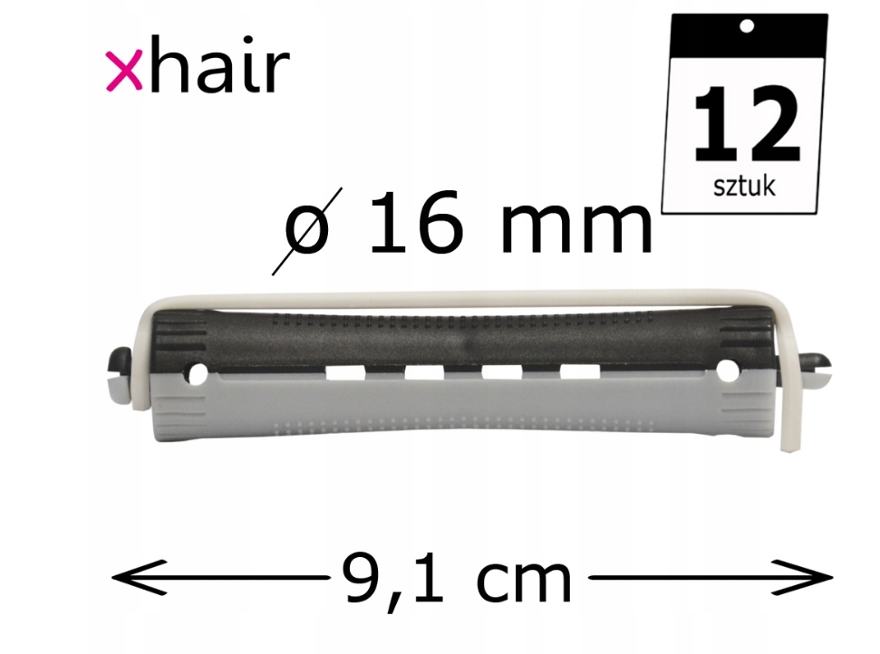 XHAIR Wałki do trwałej długie 16mm 12 szt EAN (GTIN) 5901891260281