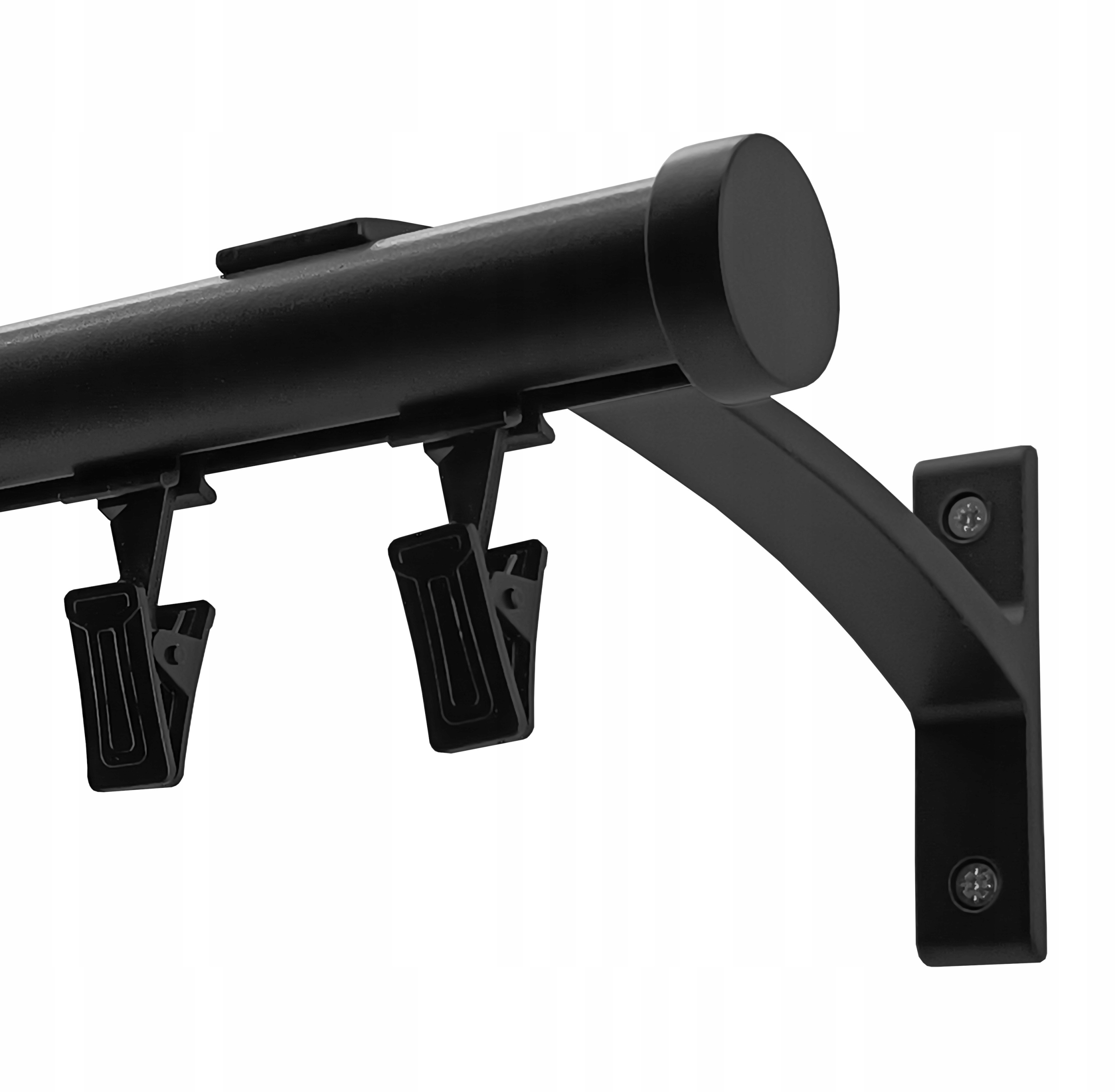 Garnýž Kolejnicový Hliníkový 20 mm Černý Mat 400 cm žabka