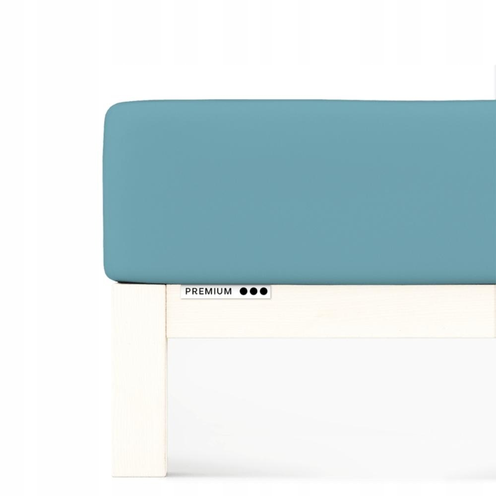 Prostěradlo Schlafgut Premium 120x190-130x220 cm Petrol Mid 467