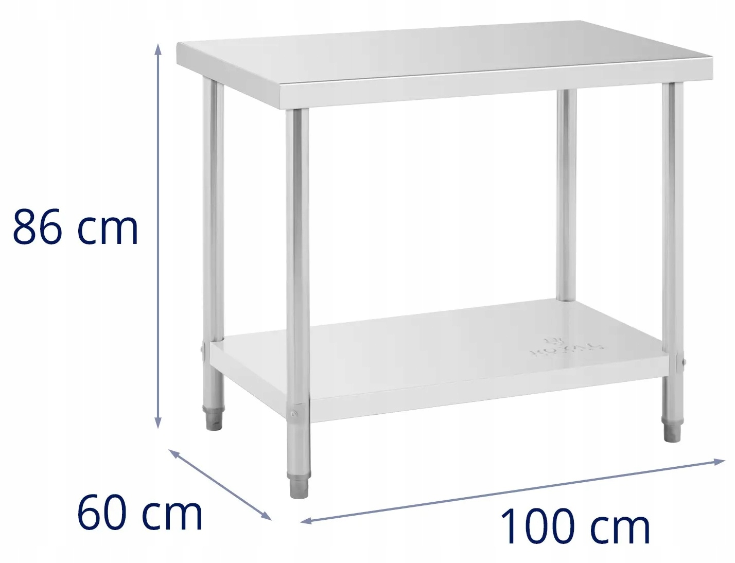 Stół roboczy z półką 100x60 cm Royal Catering RCAT-100/60-NW 10011095