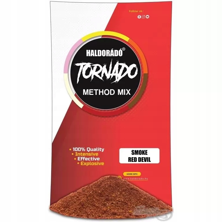 Zanęta Haldorado Tornado Smoke Method Mix Red Devil Karp Method Feeder